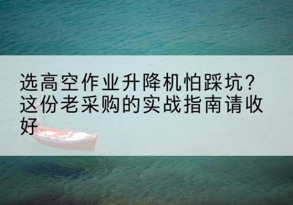 扶风高空作业升降机厂家推荐-选高空作业升降机怕踩坑？这份老采购的实战指南请收好