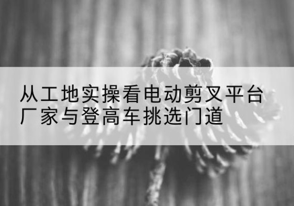 扶风电动剪叉升降平台厂家-从工地实操看电动剪叉平台厂家与登高车挑选门道